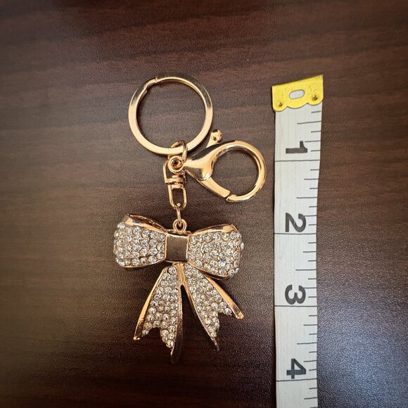 Bow Bag Charm Bling Backpack Charm Lobster Clasp Keychain New - Picture 4 of 5